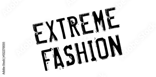 Extreme Fashion rubber stamp. Grunge design with dust scratches. Effects can be easily removed for a clean, crisp look. Color is easily changed.