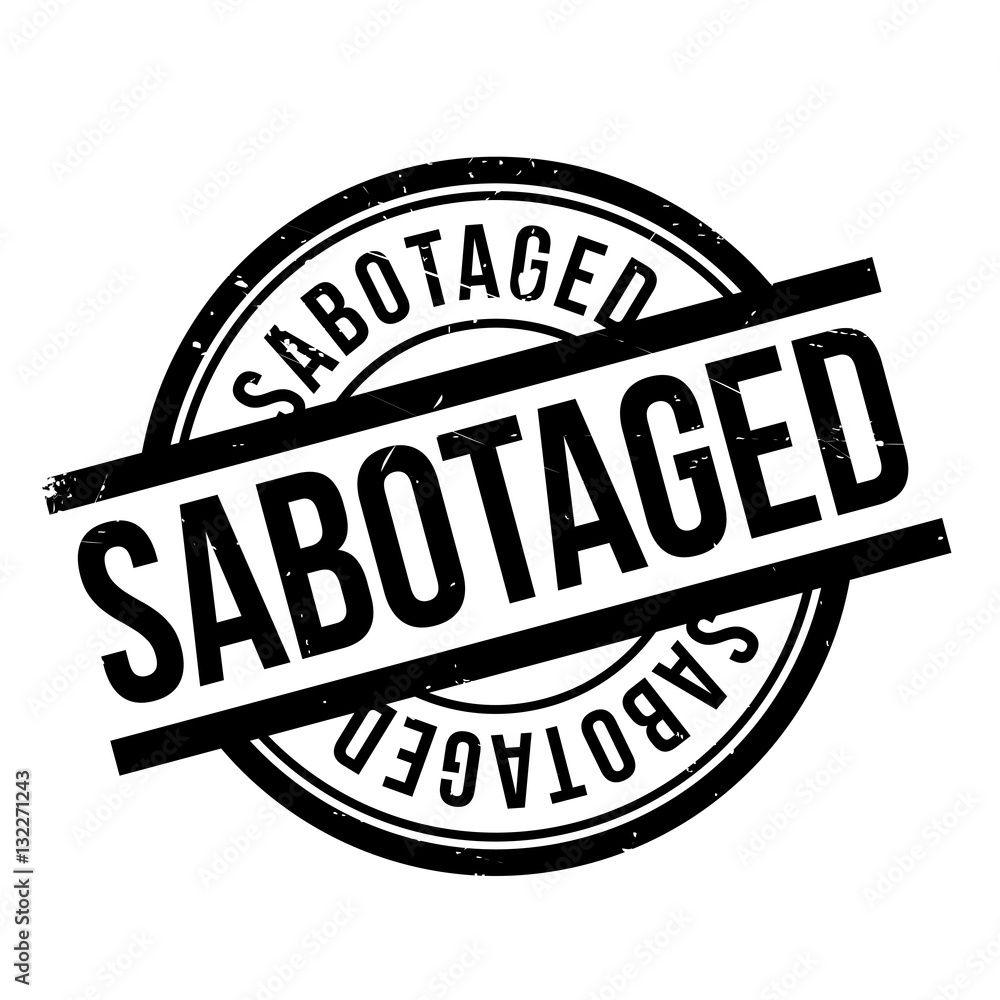 Fototapeta premium Sabotaged rubber stamp