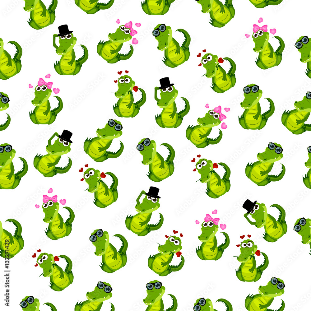 Fototapeta premium cute crocodile or alligator