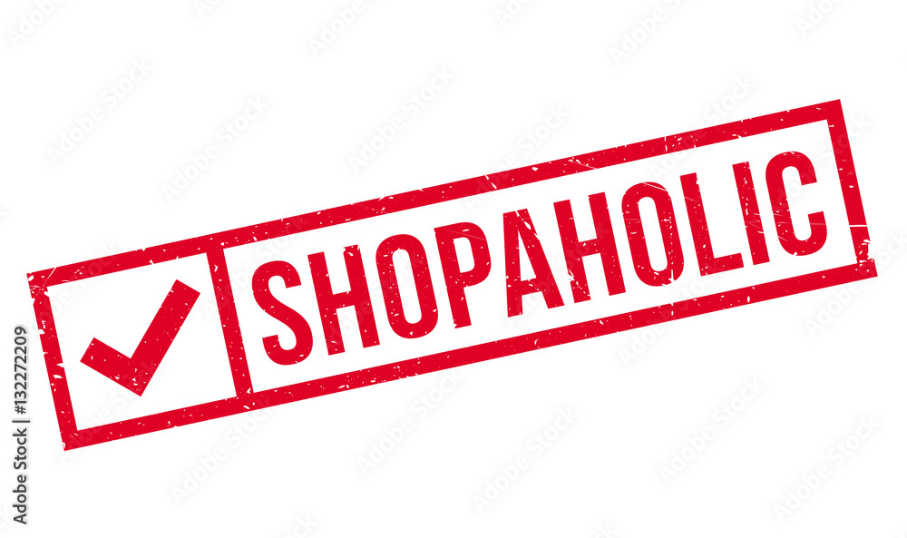 Shopaholic rubber stamp Shopaholic rubber stamp