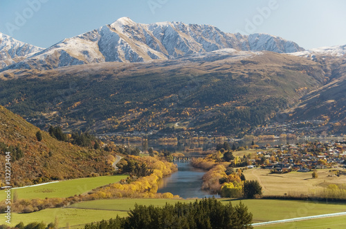 Frankton and Queenstown from Remarkables New Zealand photo