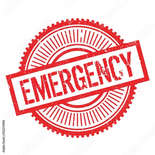 Emergency stamp rubber grunge
