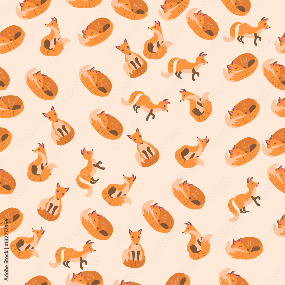 vector illustration of a cute fox vector illustration of a cute fox