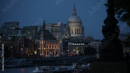 St Pauli Cathedral at night in London, England 