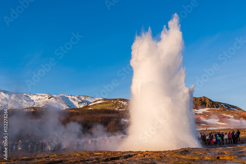 Geyser erupting - Iceland - 3