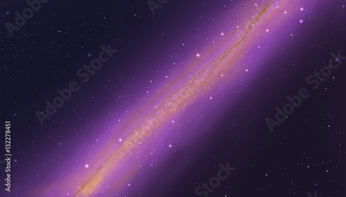 Fototapeta Naklejka Na Ścianę i Meble -  Pink space background. Stars and nebula.