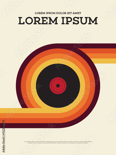 Abstract vintage retro music poster vector illustration