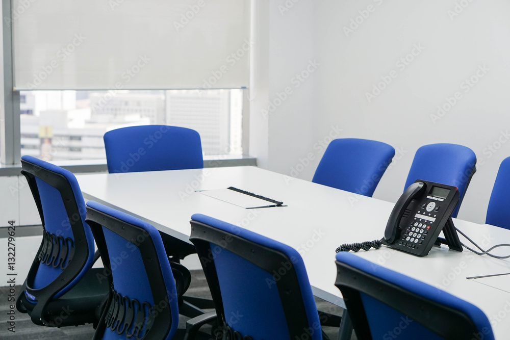 Fototapeta premium modern meeting room in office with IP phone