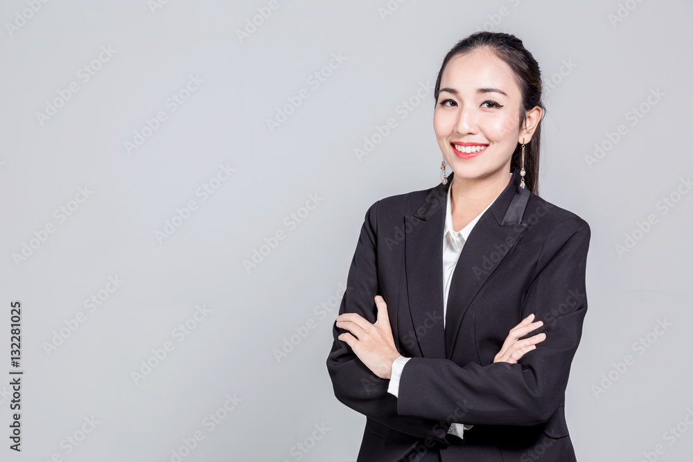 young asian businesswoman on white background young asian businesswoman on white background
