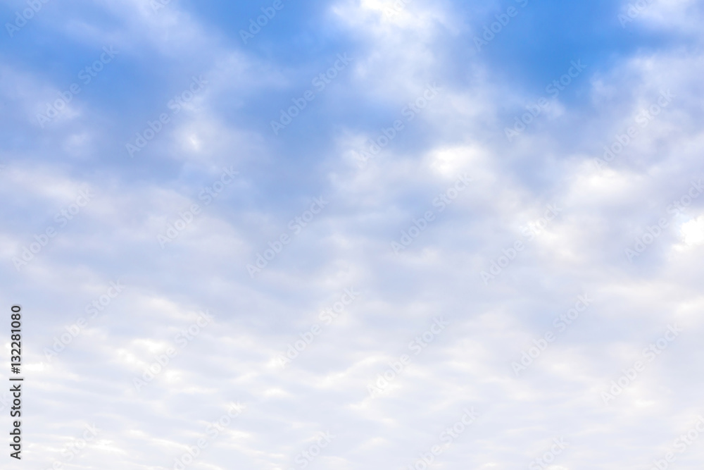 Beautiful soft clouds and blue sky background