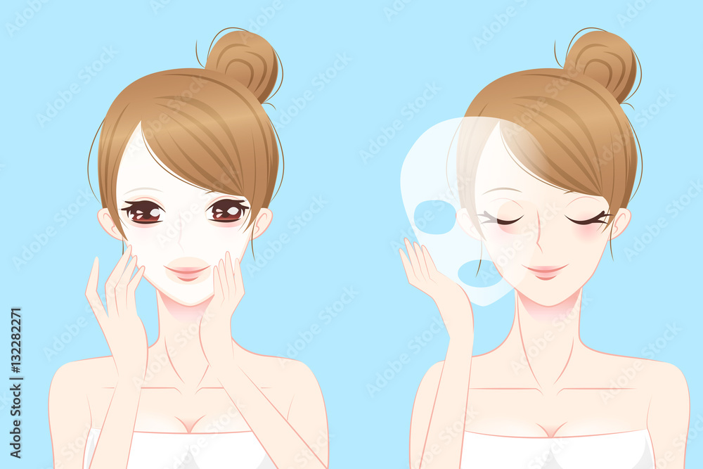 cartoon beauty woman with makeup cartoon beauty woman with makeup