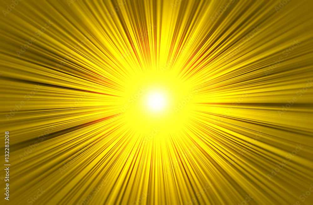 Obraz premium 光の効果線（ゴールド）