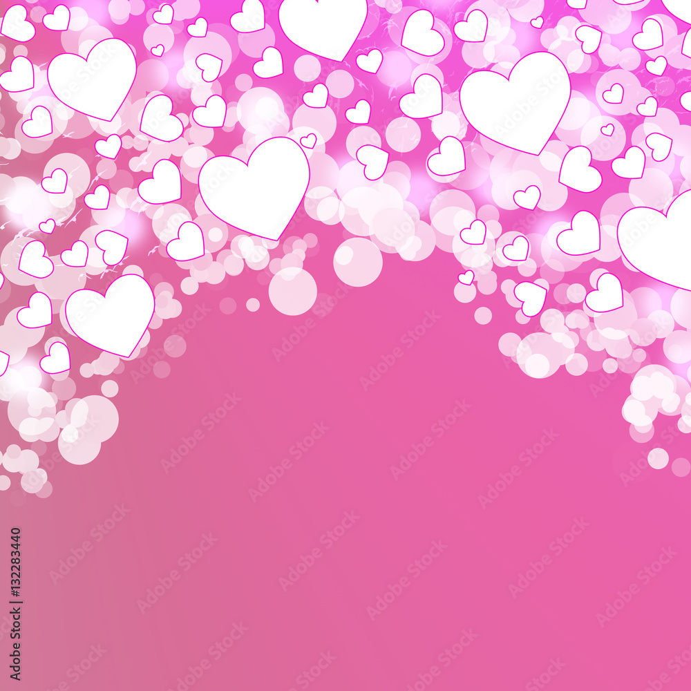 Love Romance Hearts Valentine Background gradient with heart bokeh