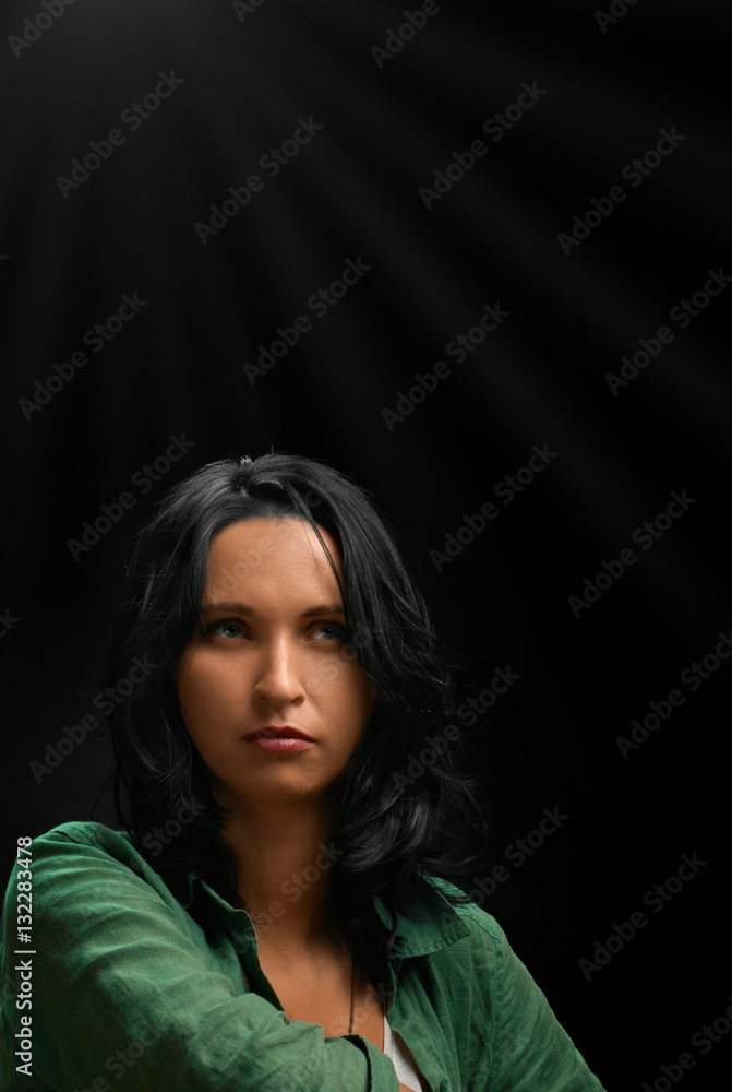portrait of serious woman portrait of serious woman