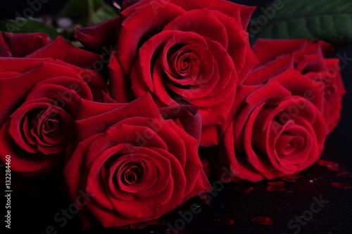 Valentine s Day present red roses bouquet