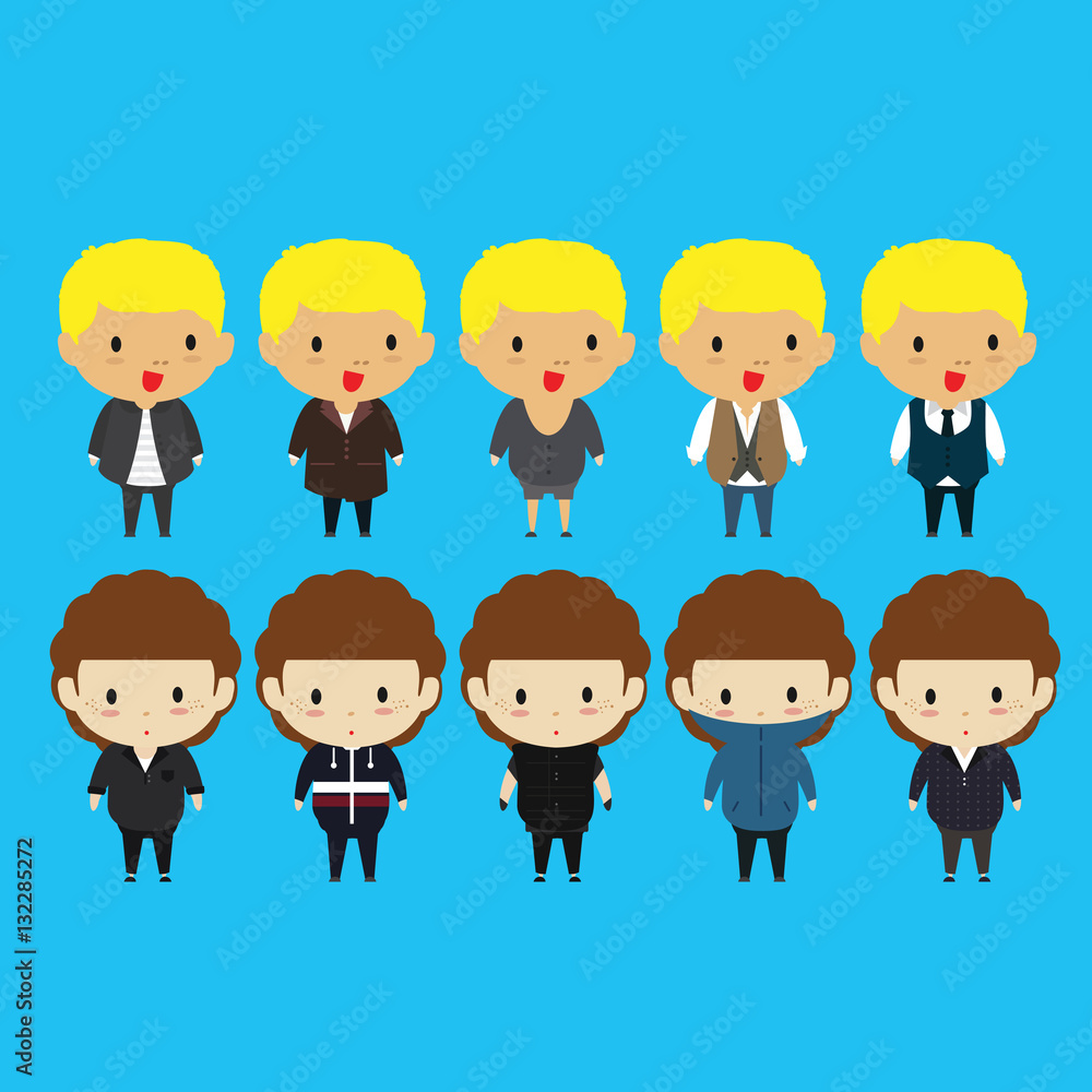 funny cartoon illustration of young people with fashion style, clip art vector Stock Vector | Adobe Stock funny cartoon illustration of young people with fashion style, clip art vector Stock Vector | Adobe Stock