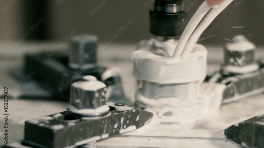 A milling machine at the factory A milling machine at the factory