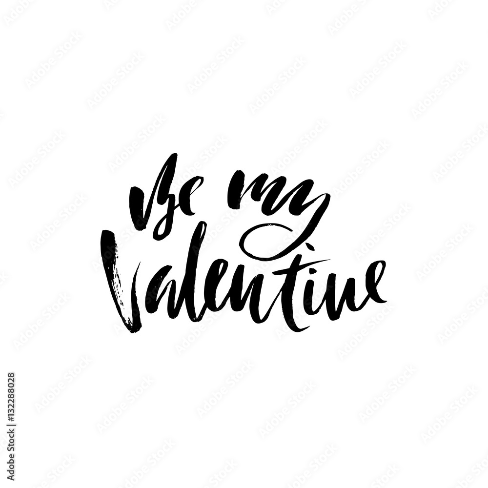 Obraz premium Vector Happy Valentines Day Vintage Card With Lettering