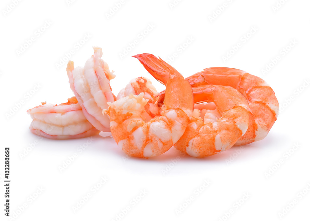 shrimps on a white background shrimps on a white background