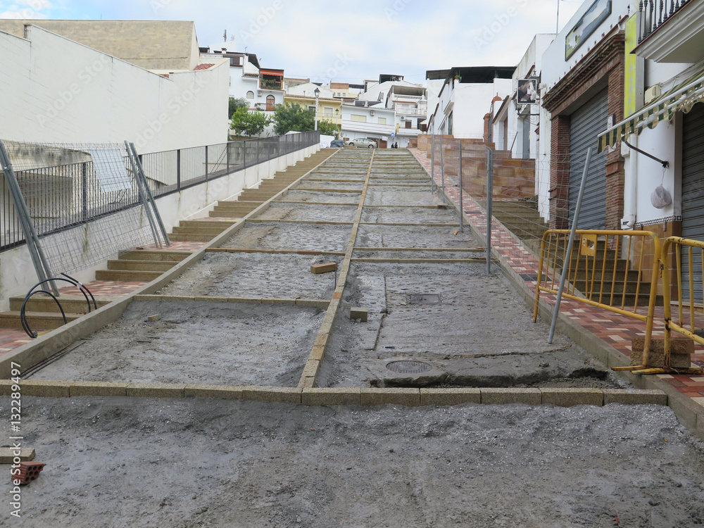 Renovated Street waiting for Concrete