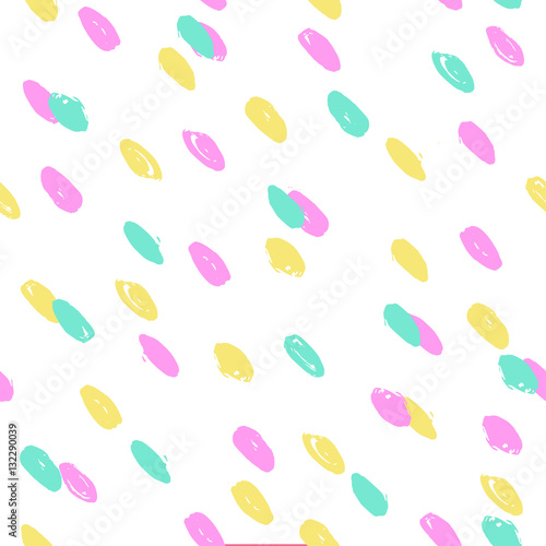 Bright colorful paint strokes. Vector seamless pattern.