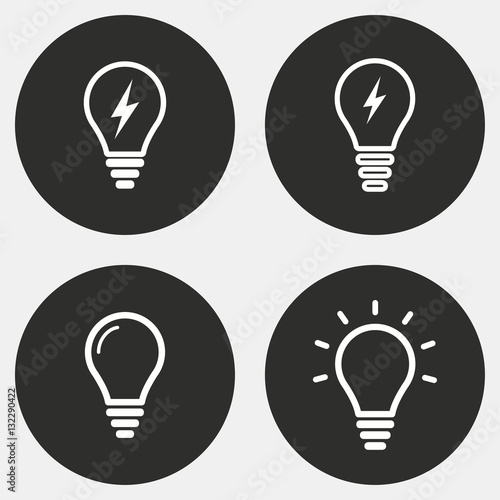 Lamp icon set.