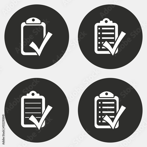 Checklist icon set.