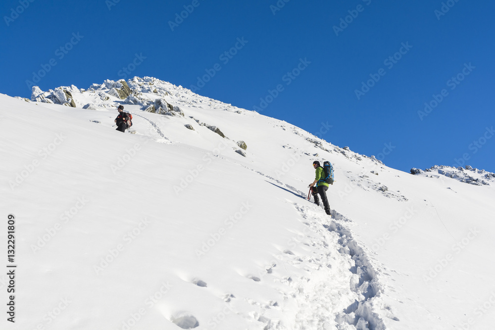 Winter mountaineering.