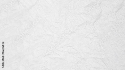 Recycled crumpled white paper texture, paper background for design with copy space for text or image.