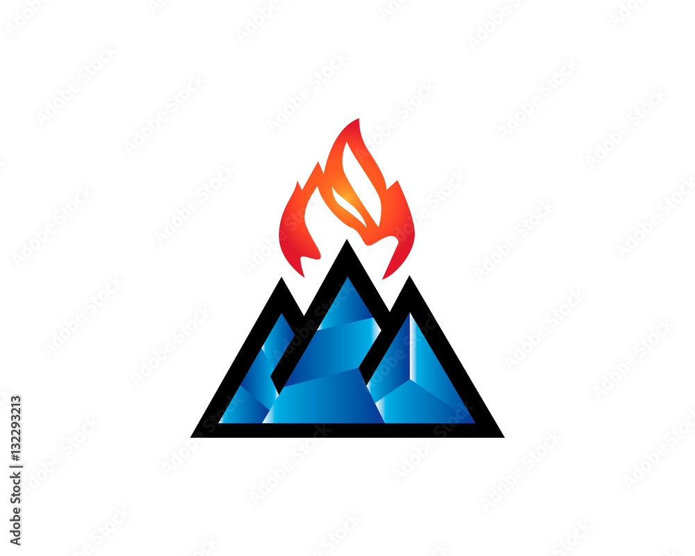 Fire Ice Logo Vector Stock Vector | Adobe Stock