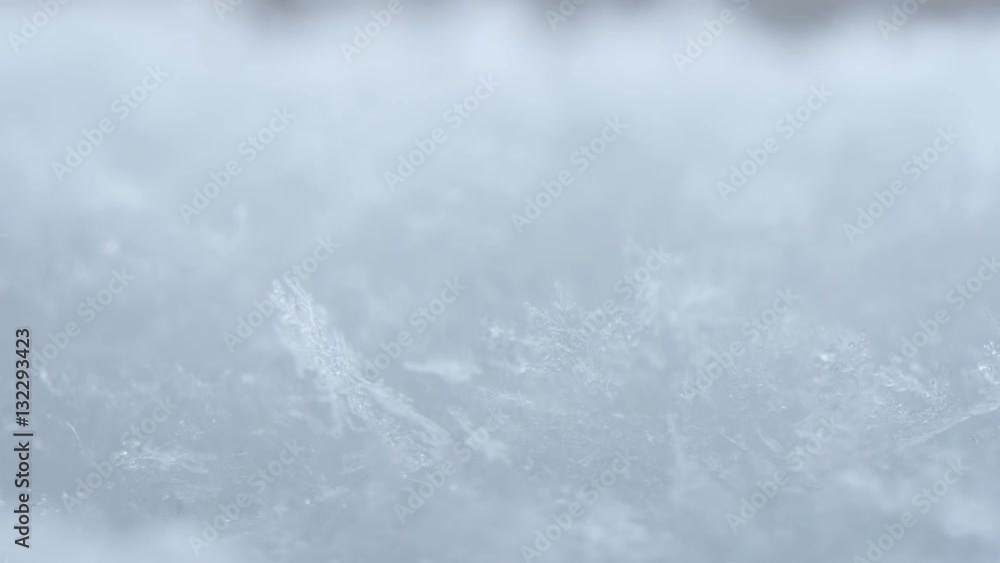 MACRO: Snowflake on a snow (slow motion) MACRO: Snowflake on a snow (slow motion)