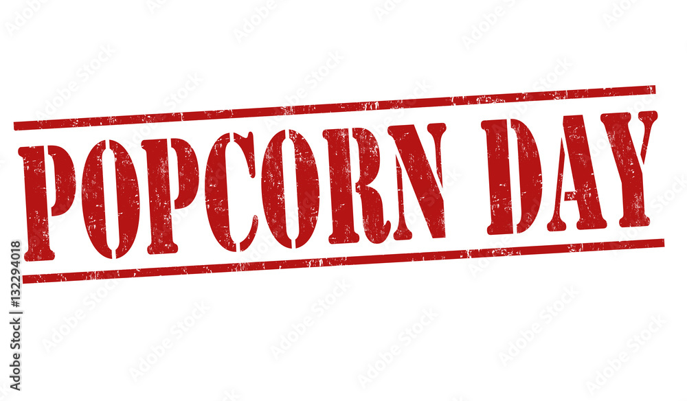 National popcorn day sign or stamp National popcorn day sign or stamp