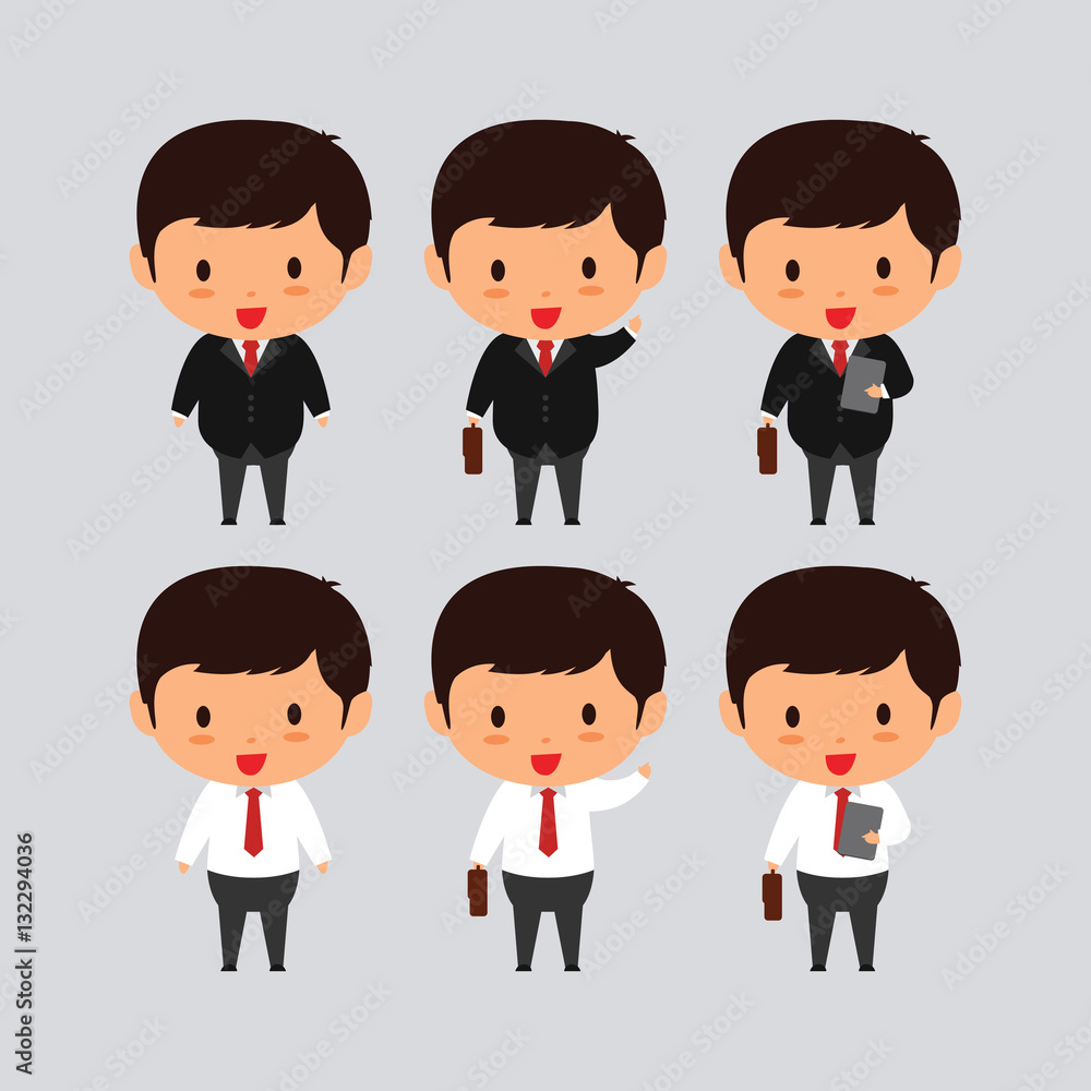 Elegant young business man vector illustration. Elegant young business man vector illustration.