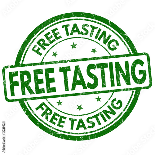 Free tasting sign or stamp