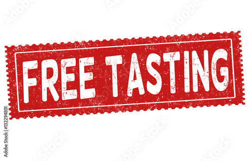 Free tasting sign or stamp