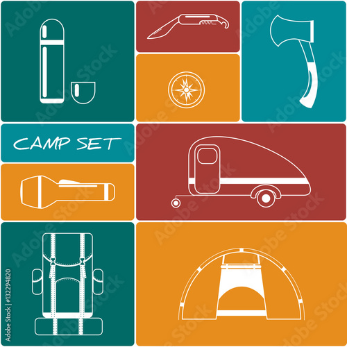 Camping Vector Icons