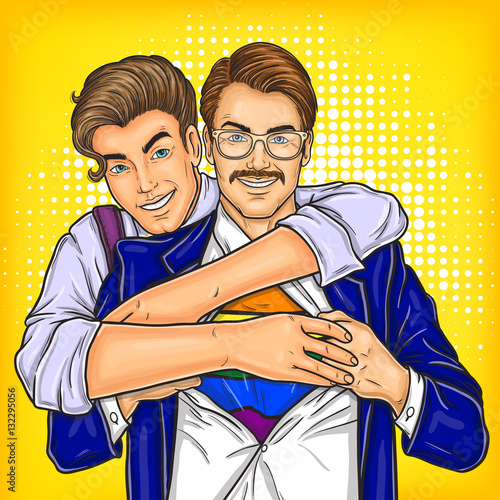 Homosexual couple oppressed prejudices