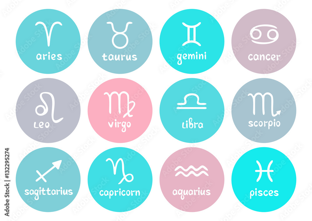 zodiac signs colorful