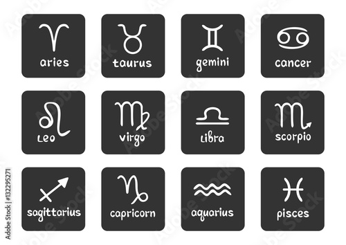 zodiac signs black