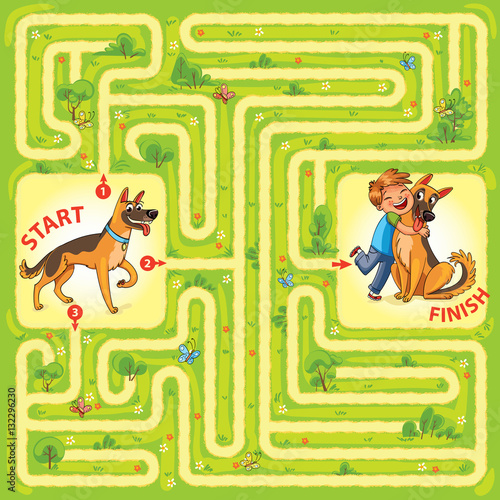 Help the character to find a way out of the maze