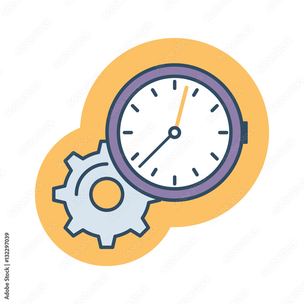 Time management icon. Flat design vector illustration. Time management icon. Flat design vector illustration.