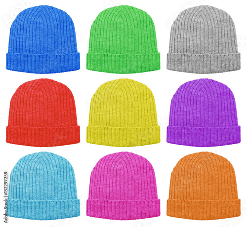 Woolen cap isolated - colorful