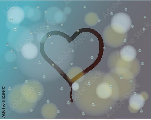 written by hand on sweaty glass heart