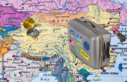 Photography China map and travel case with stickers (my photos)