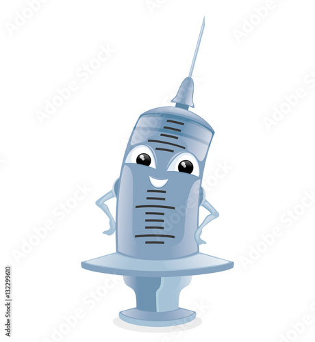 Blue syringe.