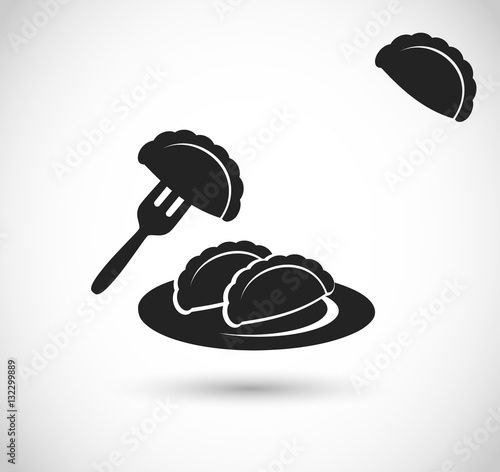 Dumplings icon vector