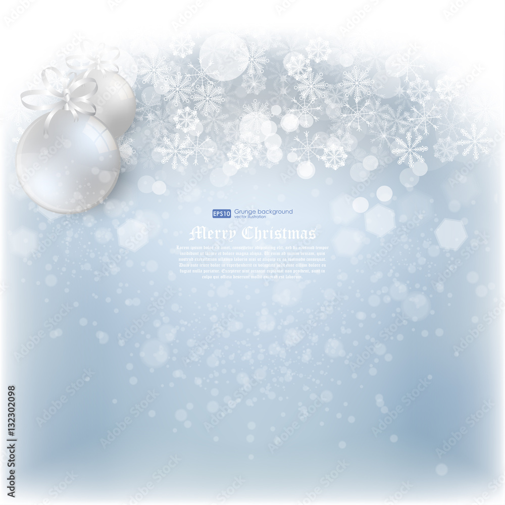 Fototapeta premium New year abstract background. Abstract Winter background.Christmas abstract bokeh. Vector