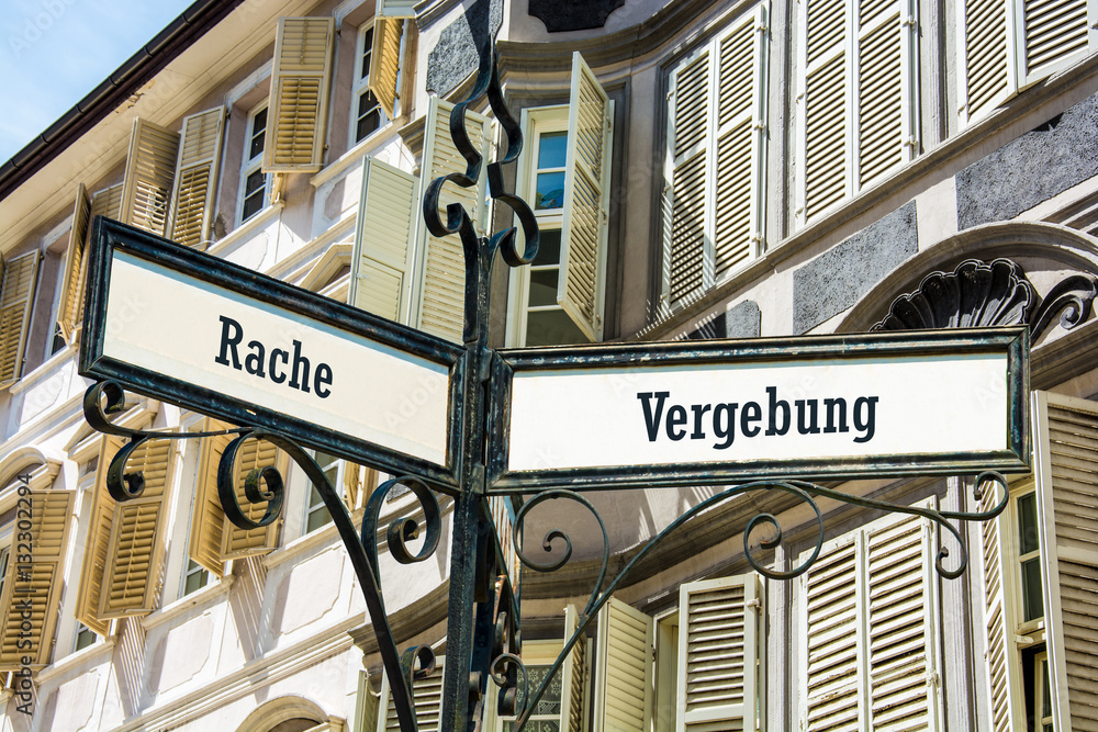 Fototapeta premium Schild 128 - Vergebung