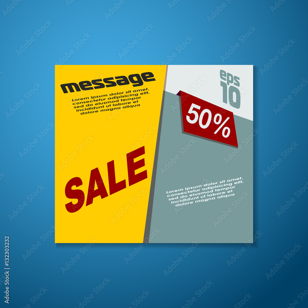 Fotografie sale banner template design