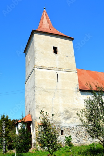 Medieval fortified saxon church Avrig, Sibiu county, Transylvania. photo